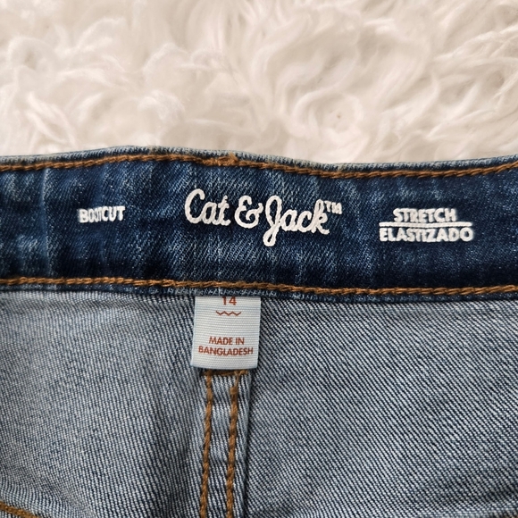Cat & Jack Boys' Stretch Bootcut Jeans. Adjustable waist. Khaki Wash. Size 14. N - Picture 8 of 8